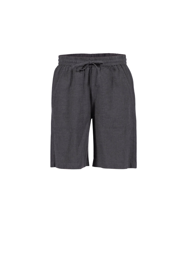 Antonie cotton/linen Long Shorts - Iron Grey