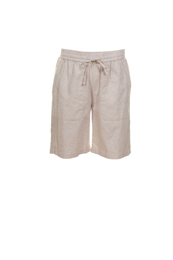 Antonie cotton/linen Long Shorts - Chalk