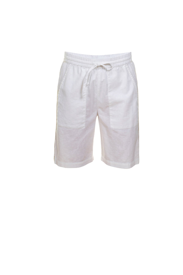 Antonie cotton/linen Long Shorts - White