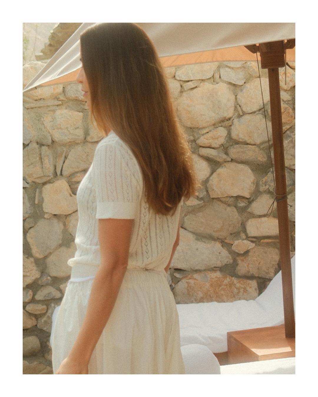 Lina Polo Tee - White