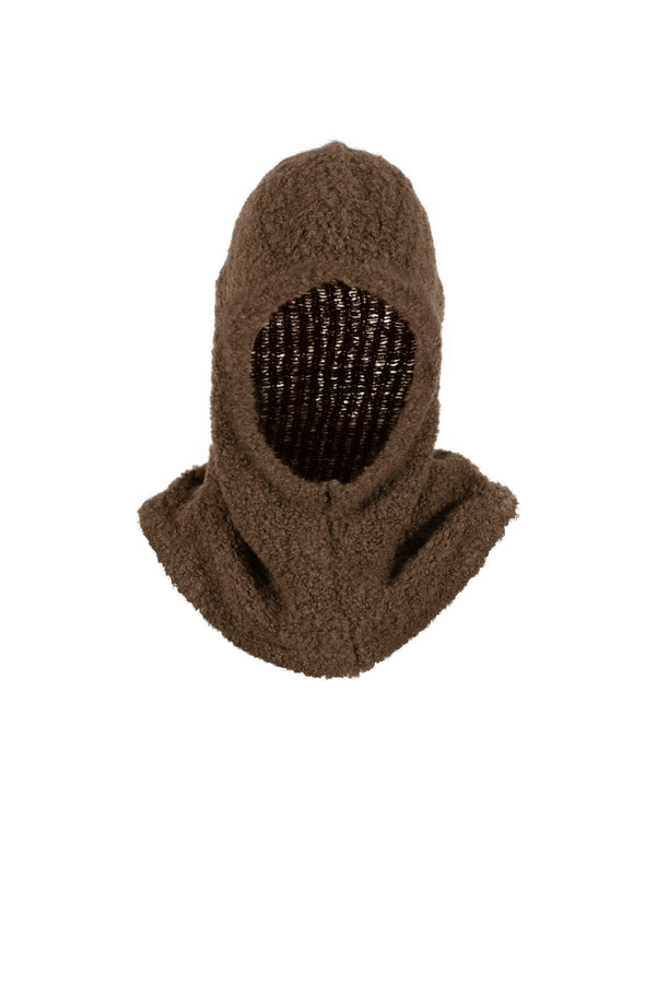 Cabrine Boucle Knittet Balaclava - Hunter Green