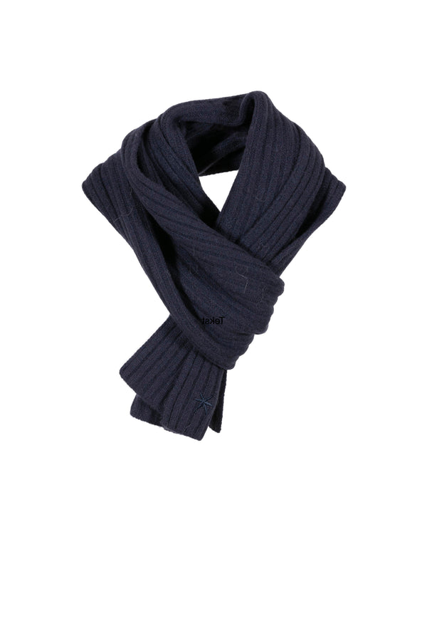 Cacia Wool Scarf - New Navy