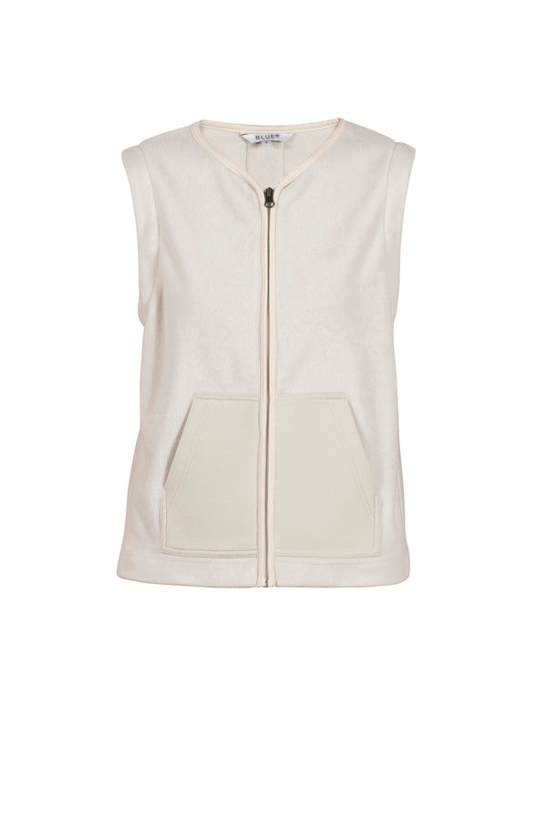 Cajsa Fleece Vest - Chalk