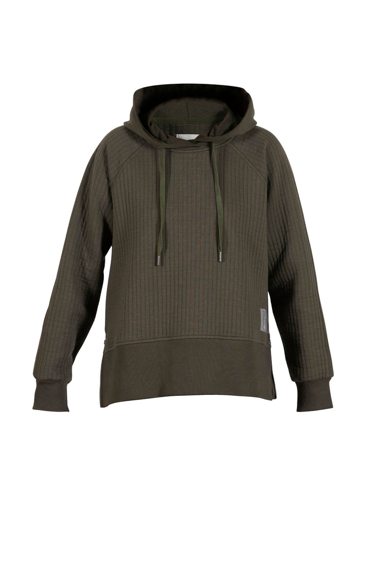 Camille Quilt Hoodie - Hunter Green