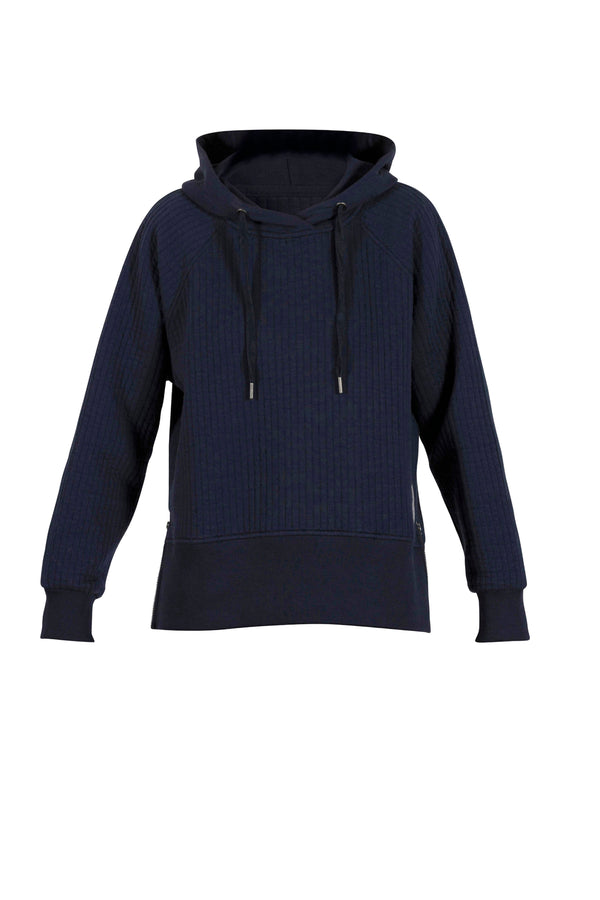 Camille Quilt Hoodie - New Navy