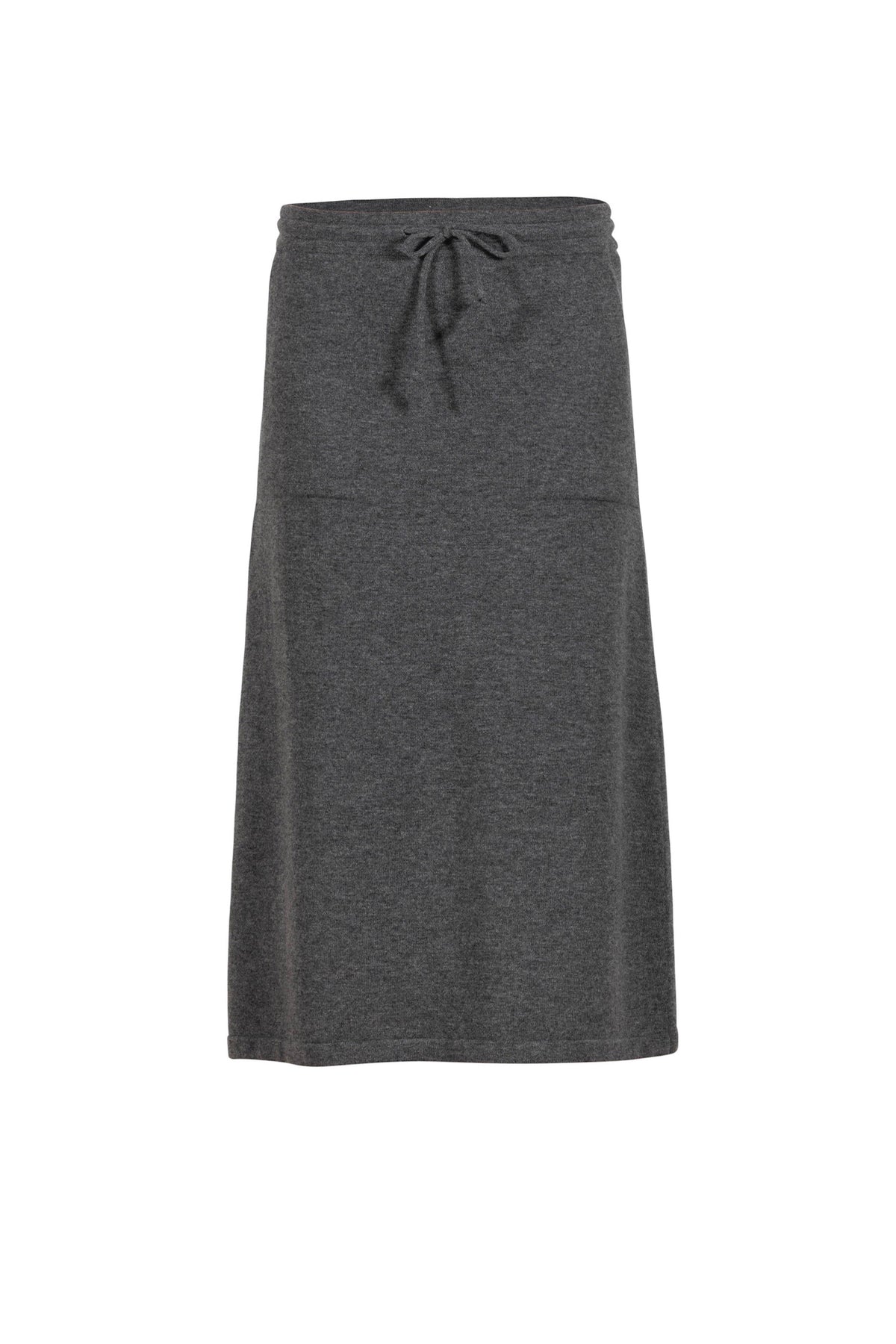 Carmen Wool Knit Skirt - Iron Grey Melange