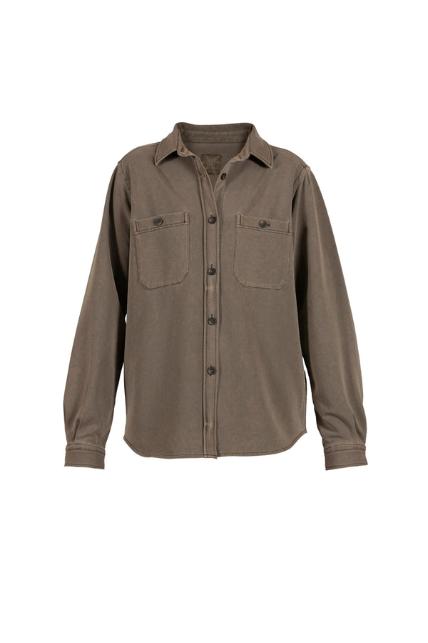 Carol Jersey Shirt - Dusty Brown