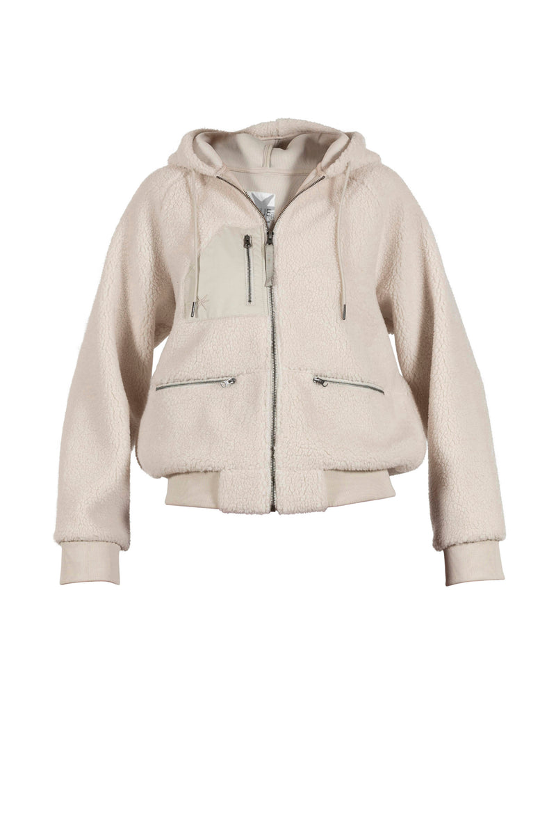 Celene Teddyfleece Bomber Jacket - Chalk