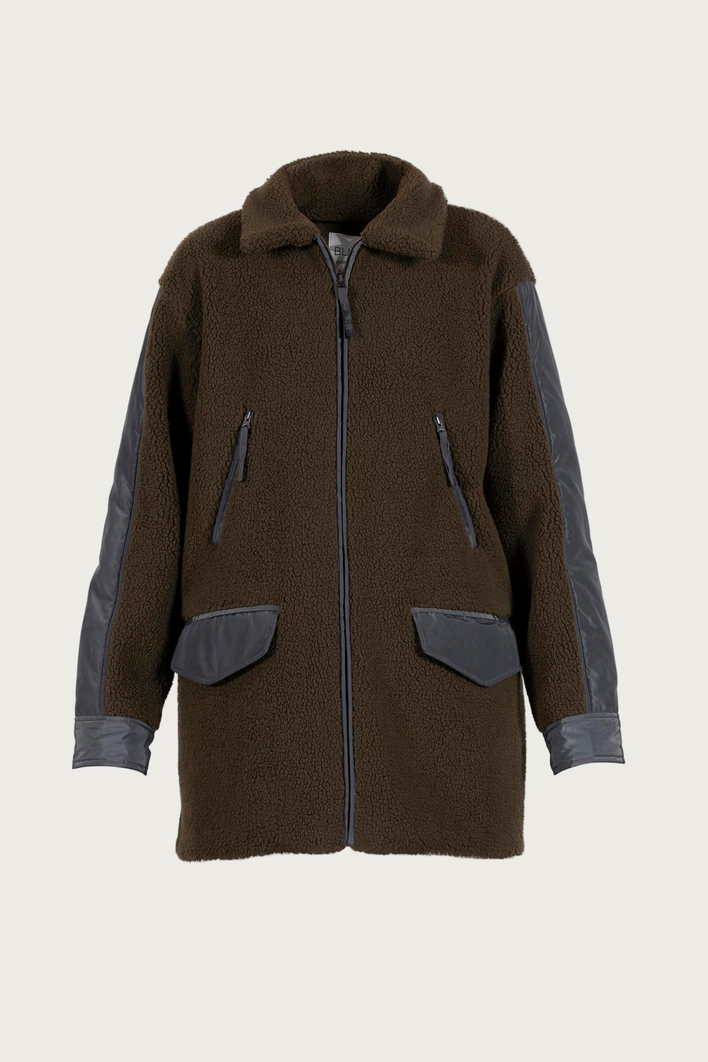 Cesi Teddyfleece Coat - Dusty Brown – Blue Sportswear