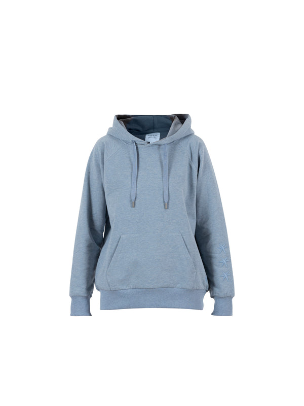 Classic hoodie - Dusty blue melange