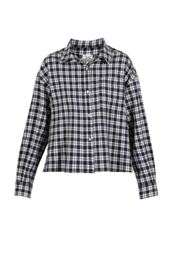 Cleo Check Shirt - New Navy