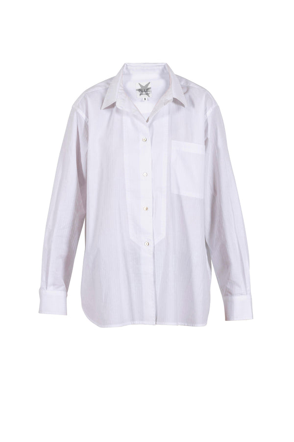 Cort Woven Pinstripe Shirt - White