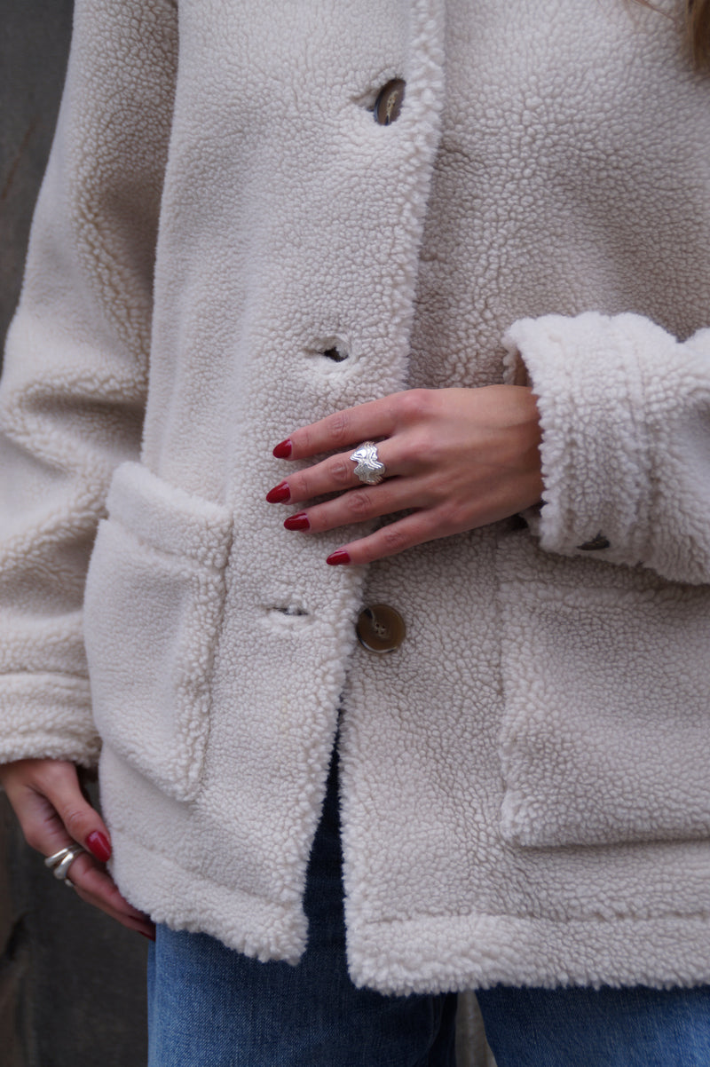 Fanta wool fleece jacket - almond