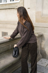 Frankie Knit Cardigan - Chocolate