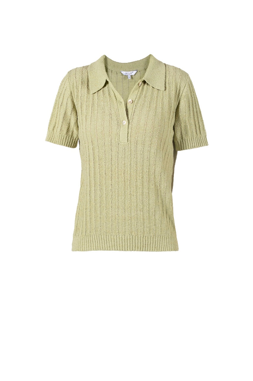 Dacia Polo Knit - Palm Green