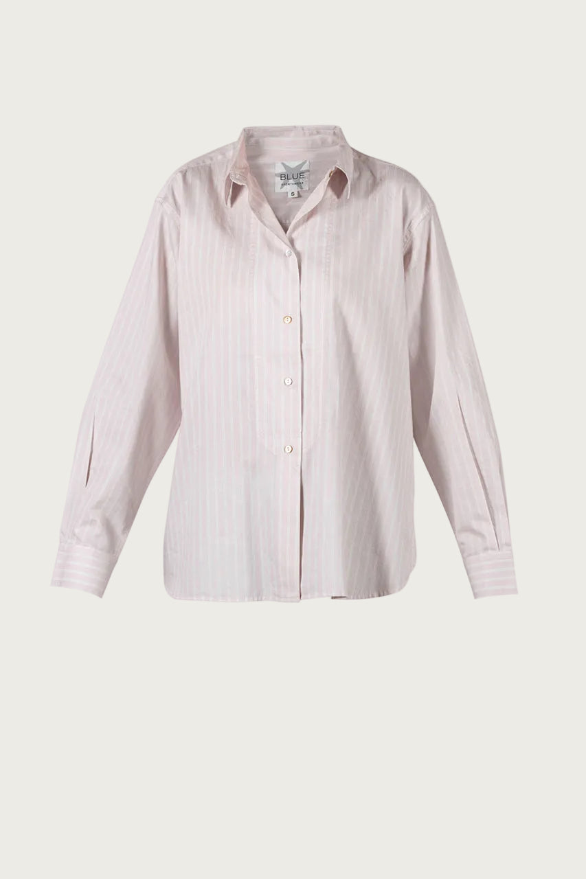 Dagfrid Striped Cotton Shirt - Soft Rose
