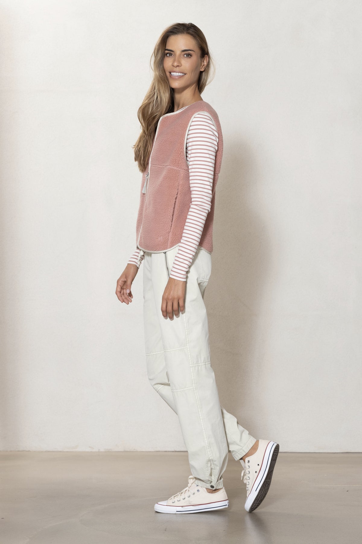 Dagmar Teddyfleece Vest - Deep Rose