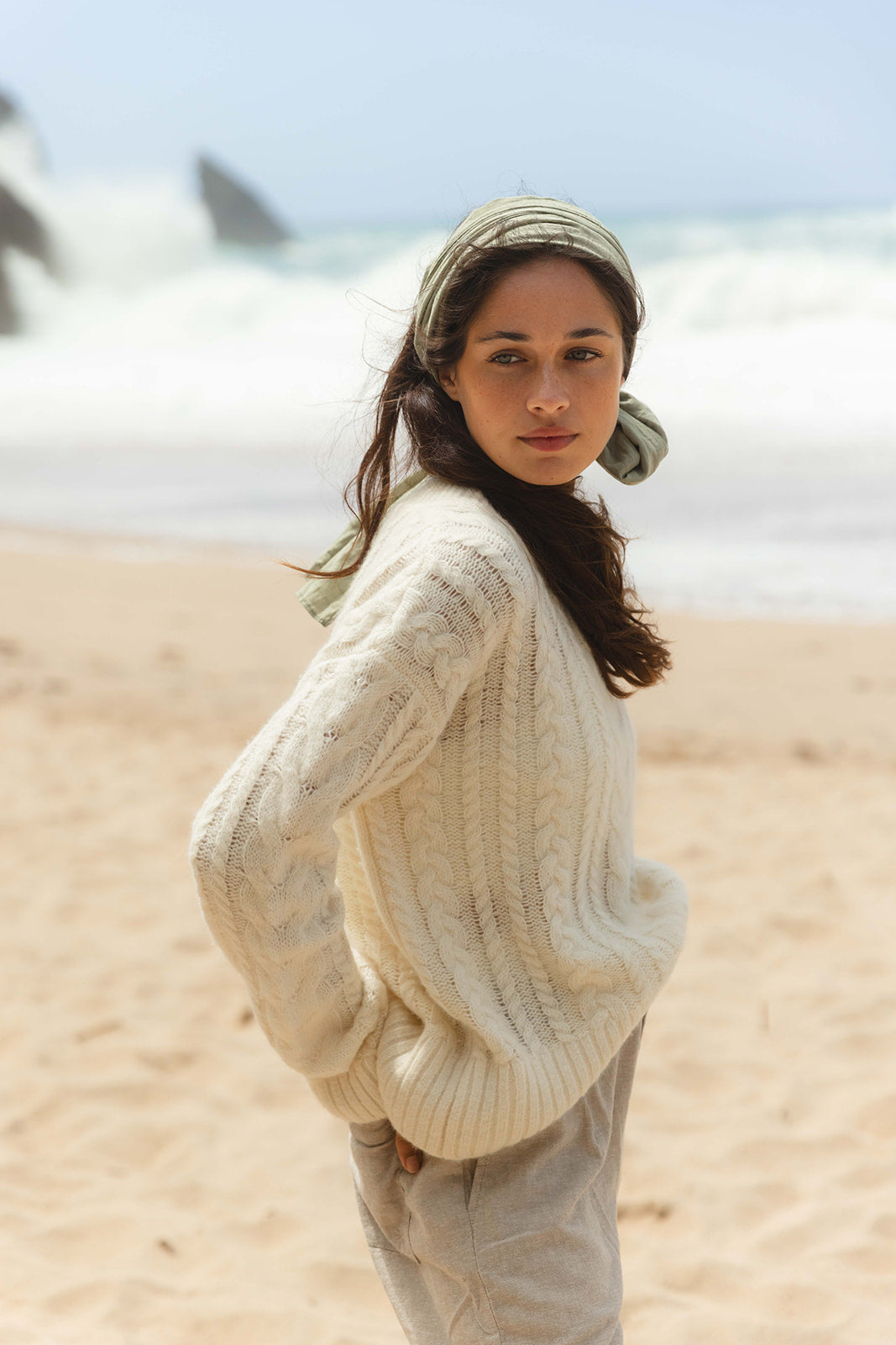 Daimi Cable Knit - Cream