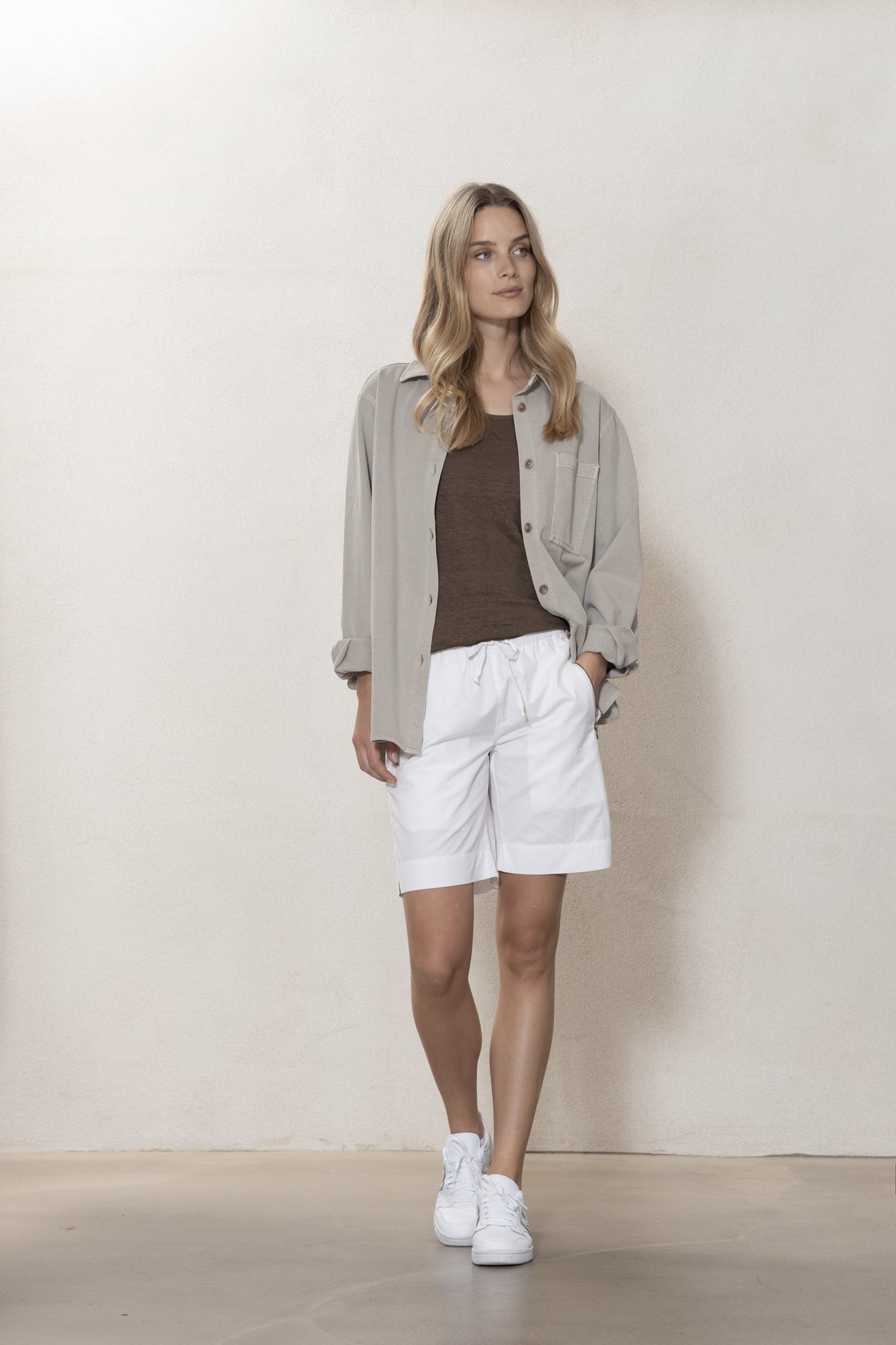 Daisy Jersey Shirt - Chalk