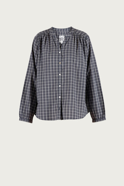 Dalene Check Shirt - Dusty Navy Check