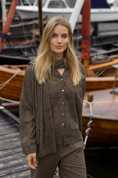 Dalene Check Shirt - Bark