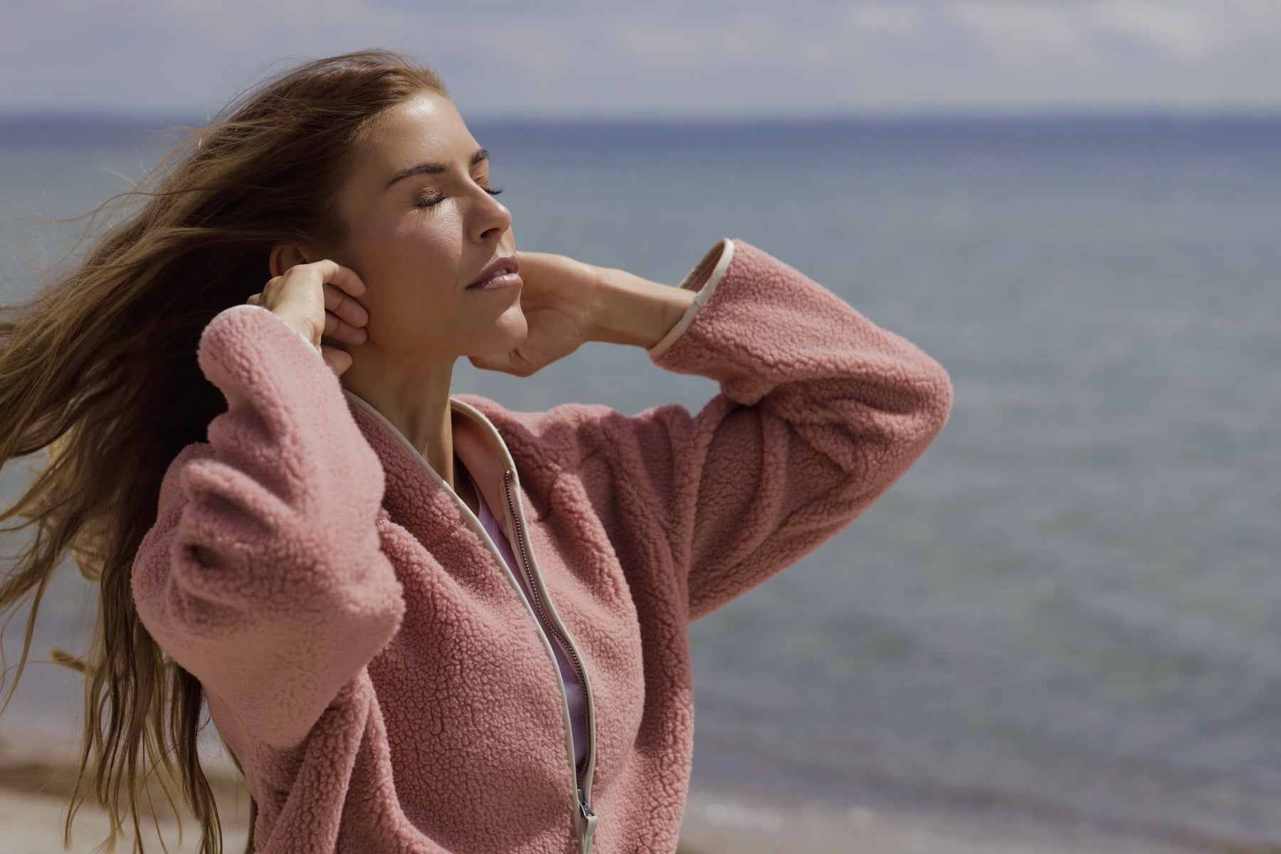 Delta Teddyfleece Jacket - Deep Rose