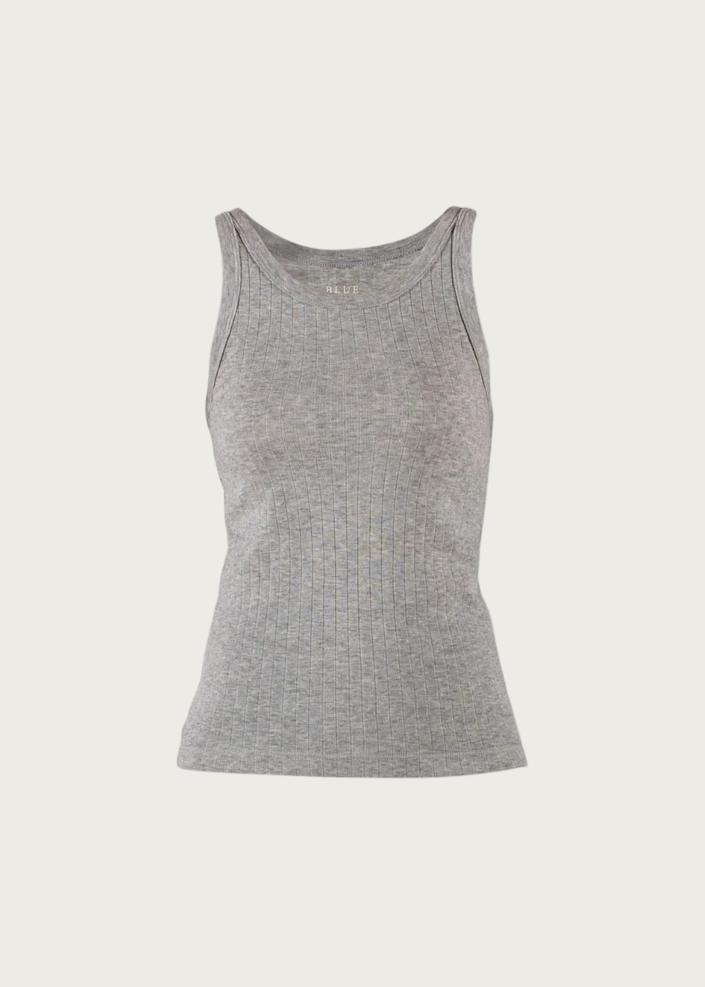 Gudrun Rib Top - Silvergrey Melange
