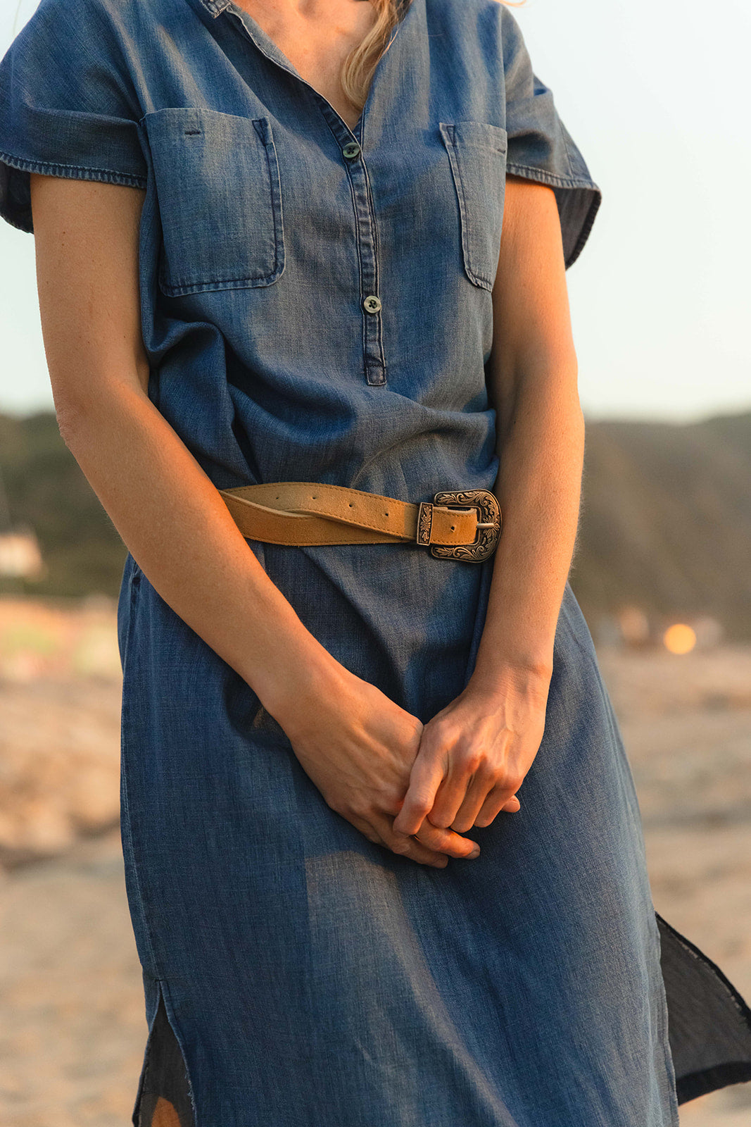 Deva Dress - Denim Blue