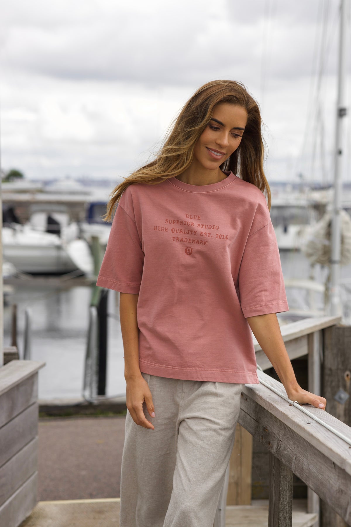 Diddi Oversized Tee - Deep Rose