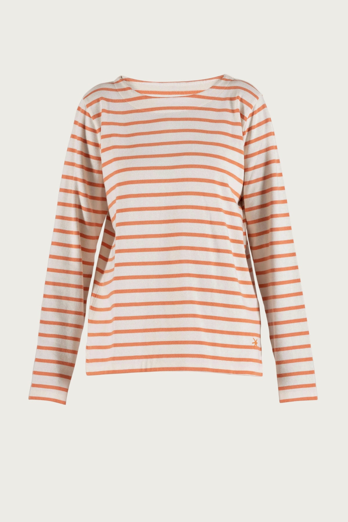 Donna Striped Blouse - Ecru w/Dusty Orange