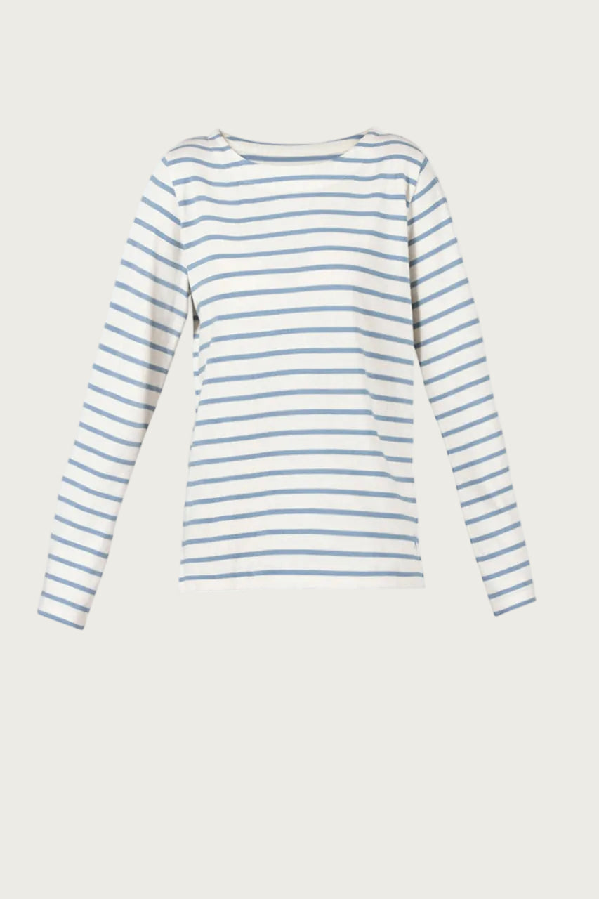Donna Striped Tee - Ecru/Dark Sky