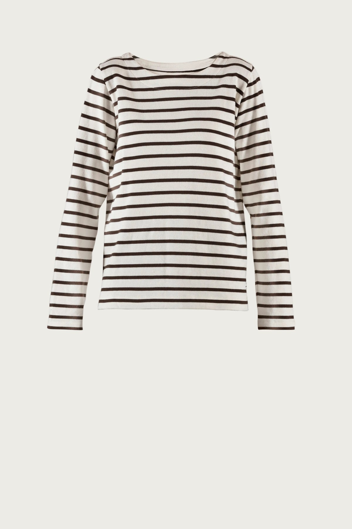 Donna Striped Blouse - Ecru/Chocolate