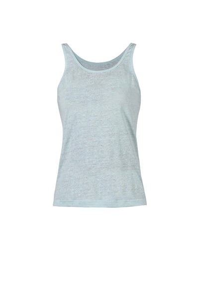Doris Linen Tank Top - Light Sea