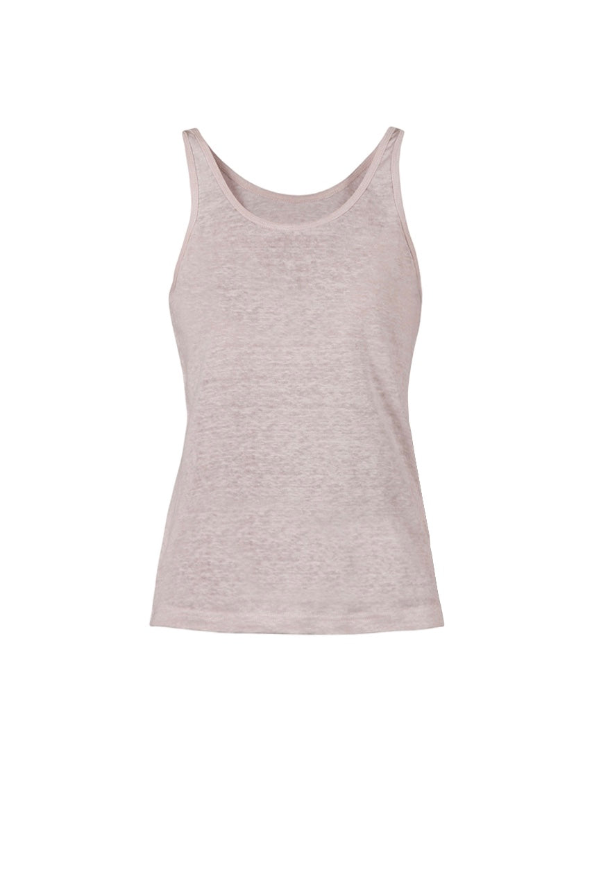 Doris Linen Tank Top - Soft Rose