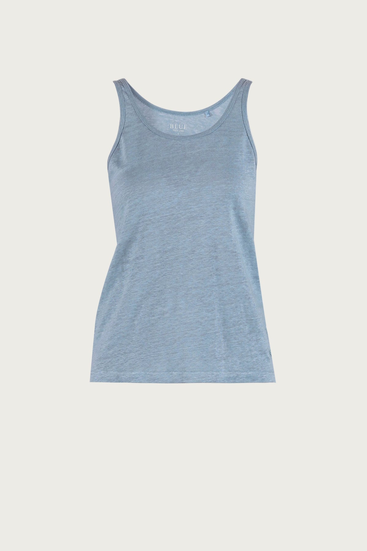 Doris linen Top - Dark Skyblue