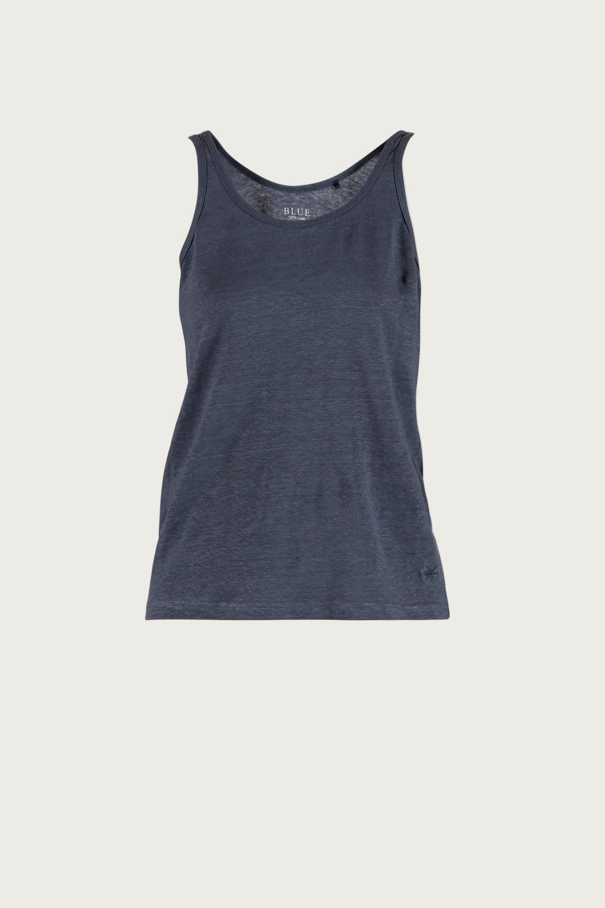 Doris linen Top - Dusty Navy