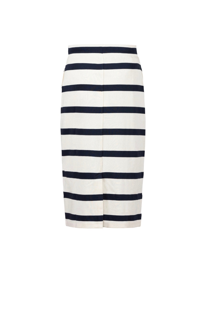 Dusina Striped Skirt - Ecru/New Navy