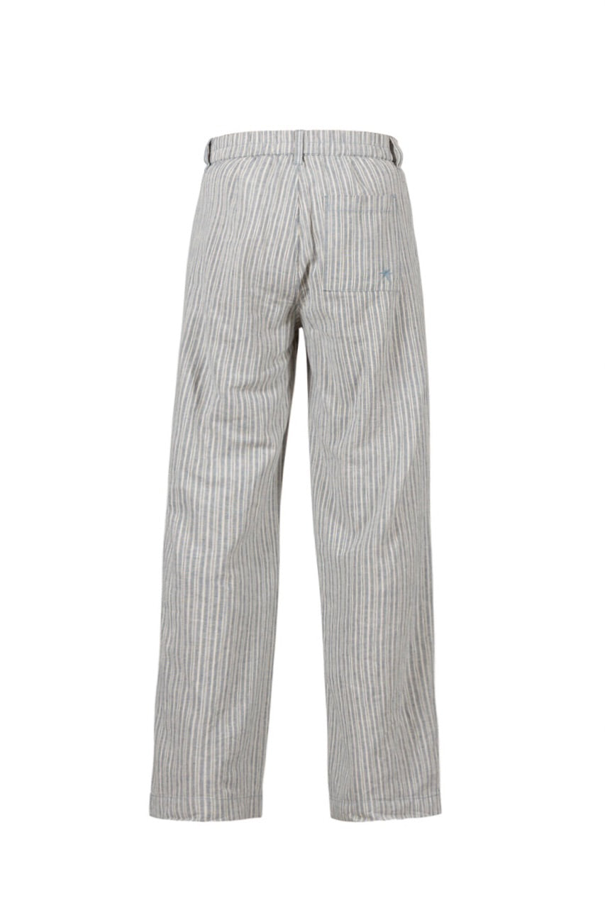 Deleste Striped Trousers - Iron Blue/Chalk