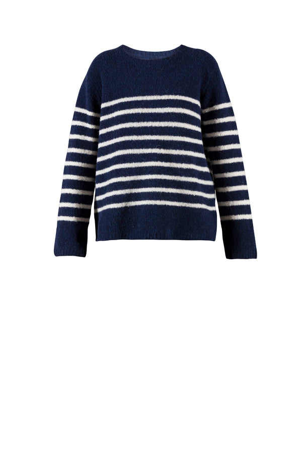 Fallula Bouclé Knit -  Bright Navy/Cream