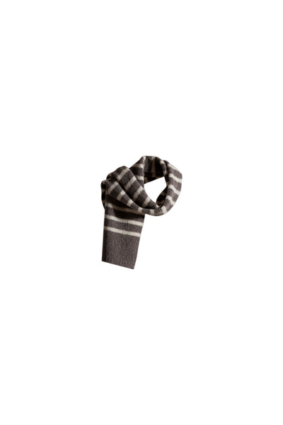 Fannylou Bouclé Knit Scarf - Light Chocolate/Cream