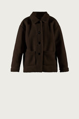Fanta wool fleece jacket - chocolate