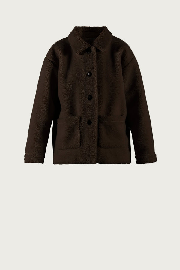 Fanta wool fleece jacket - chocolate