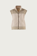 Faune wool fleece vest - light camel