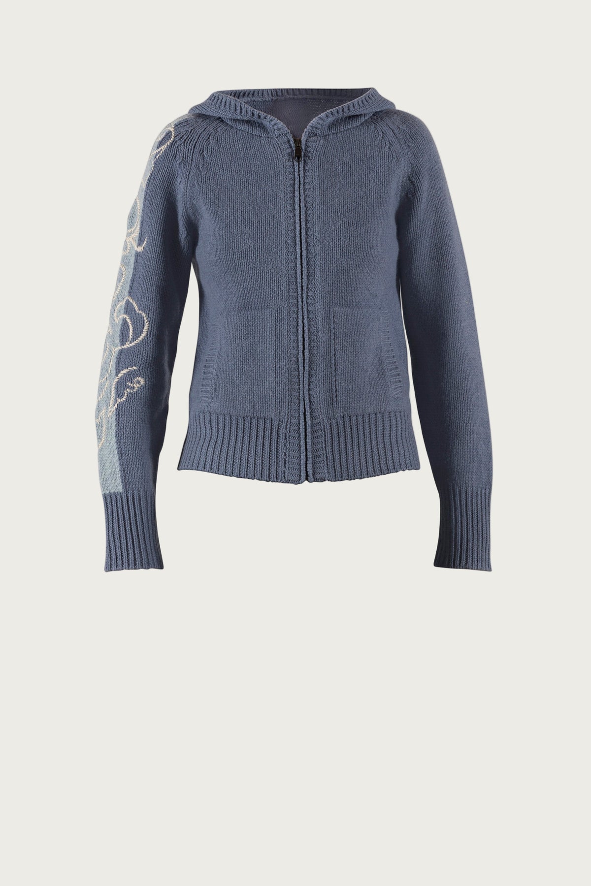 Florentina Lambswool Knit Cardigan - Autumn Blue