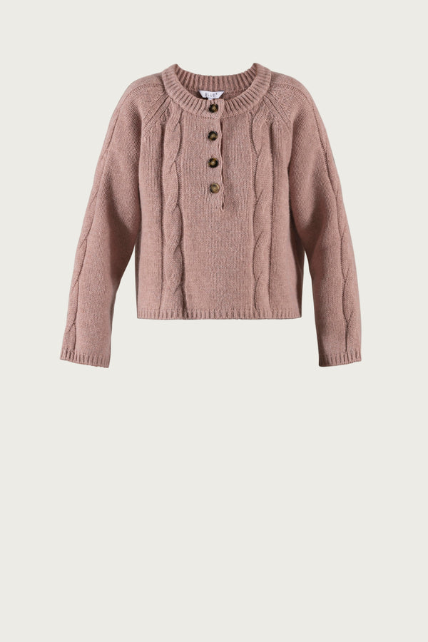 Fnug Lambswool Knit - Old Rose Melange