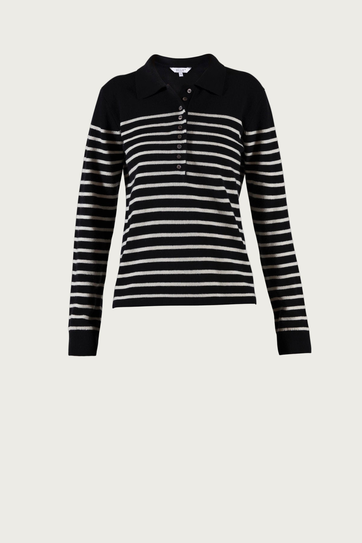 Franceska Wool Polo Knit - Black