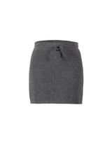 Freja Merino Knit Skirt - Iron Grey Melange