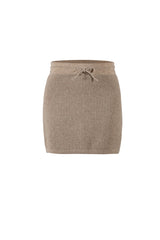 Freja Merino Knit Skirt - Light Camel Melange