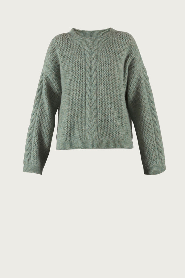 Frigga Cable Knit - Dusty Green