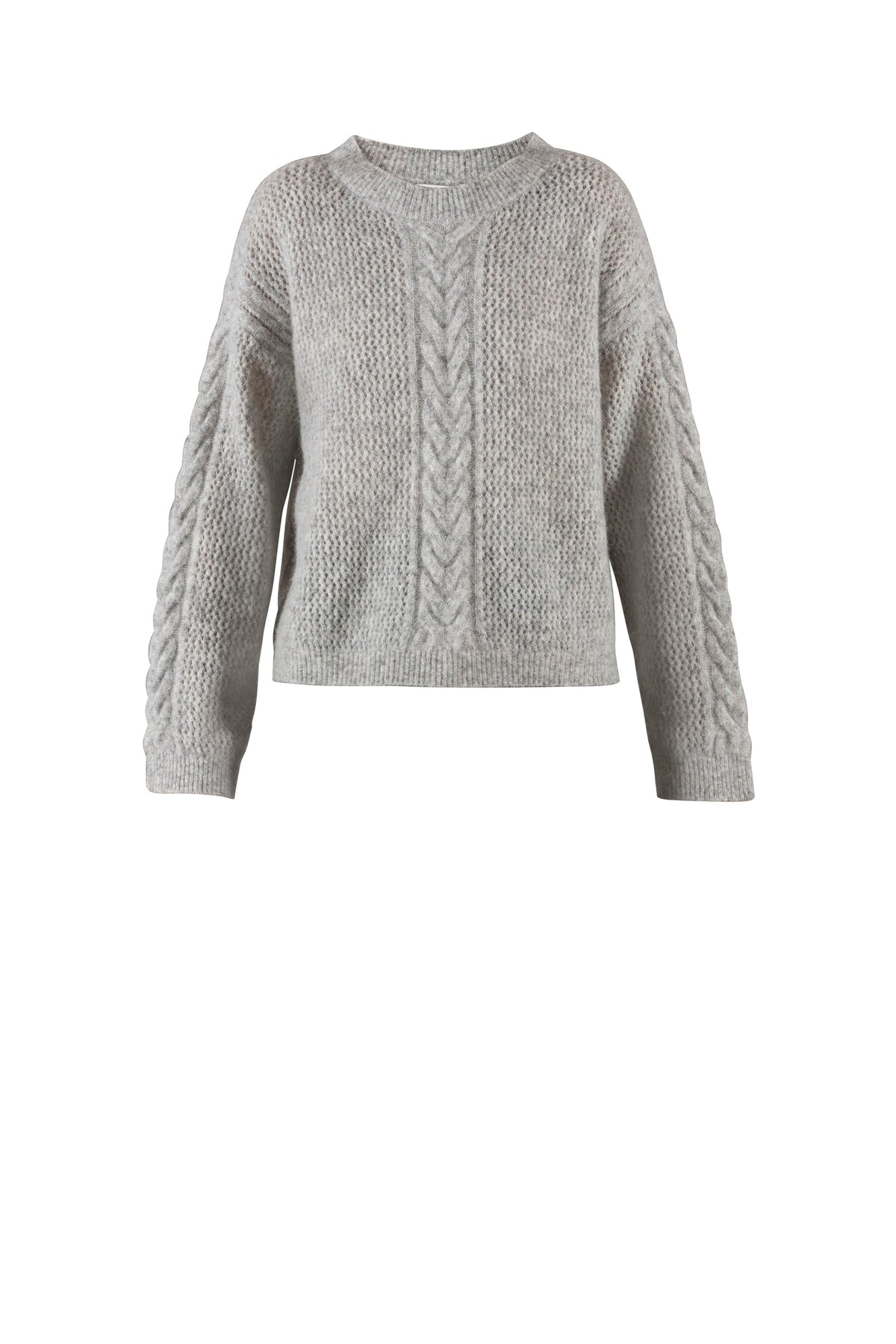 Frigga Cable Knit - Light Grey/Melange